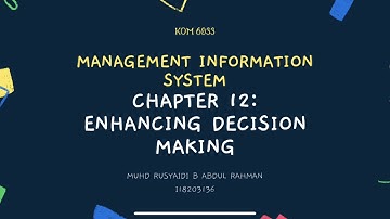 MIS: ENHANCING DECISION MAKING