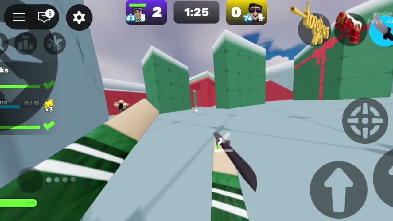 ROBLOX RIVALS ON MOBILE I'm really bad movement 