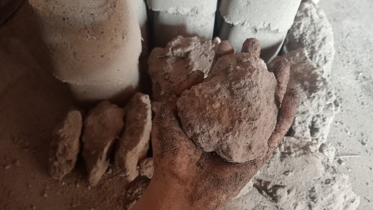 New video of super duper crispy huge blocks of white concrete texture crumbling dry and 🌊💦