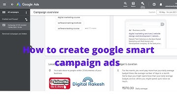 How to create google smart campaign ads - Google Adwords 2021 - Digital Rakesh