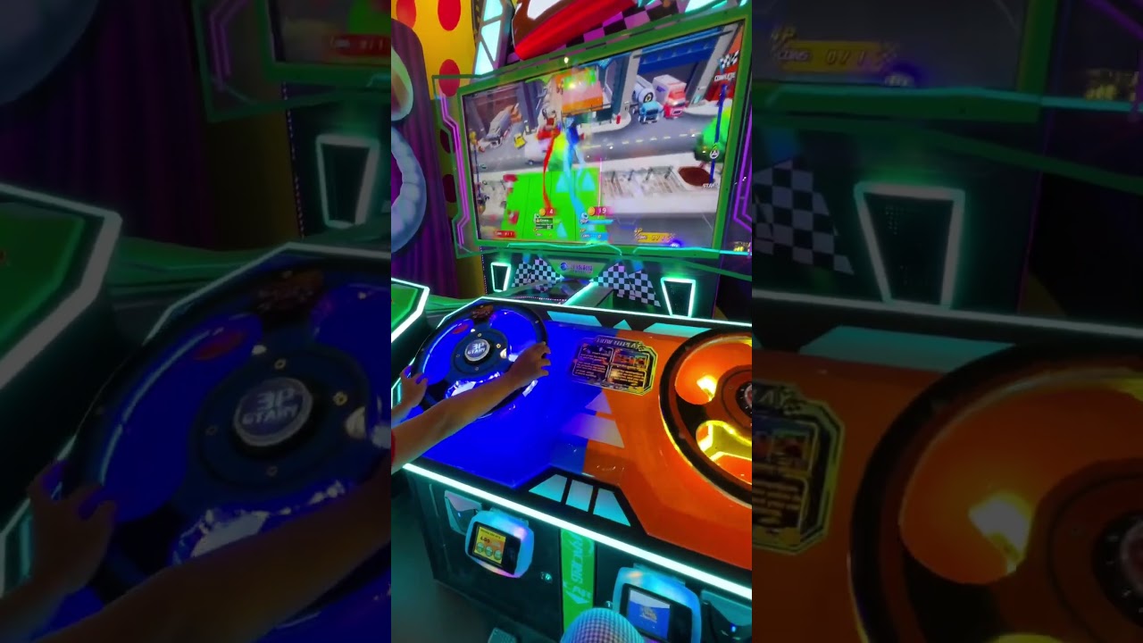 RACING CAR ARCADE GAME SO FUN~PERMAINAN BALAP MOBIL DI FUN WORLD THE PARK MALL SEMARANG