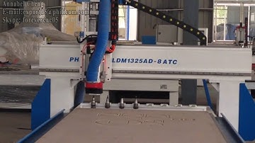 PHILICAM FLDM1325AD 8ATC CNC Router Machine with Liner Tool Changer engraving wood door video 3