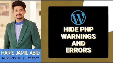 Hide PHP Warnings and Errors in WP | WordPress Tutorials for Beginners in Urdu/Hindi