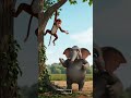 hathi aur monkey ki ek dusre se hui ladai ped per