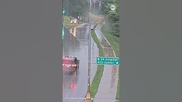 Amazon truck loses control and crashes into trees