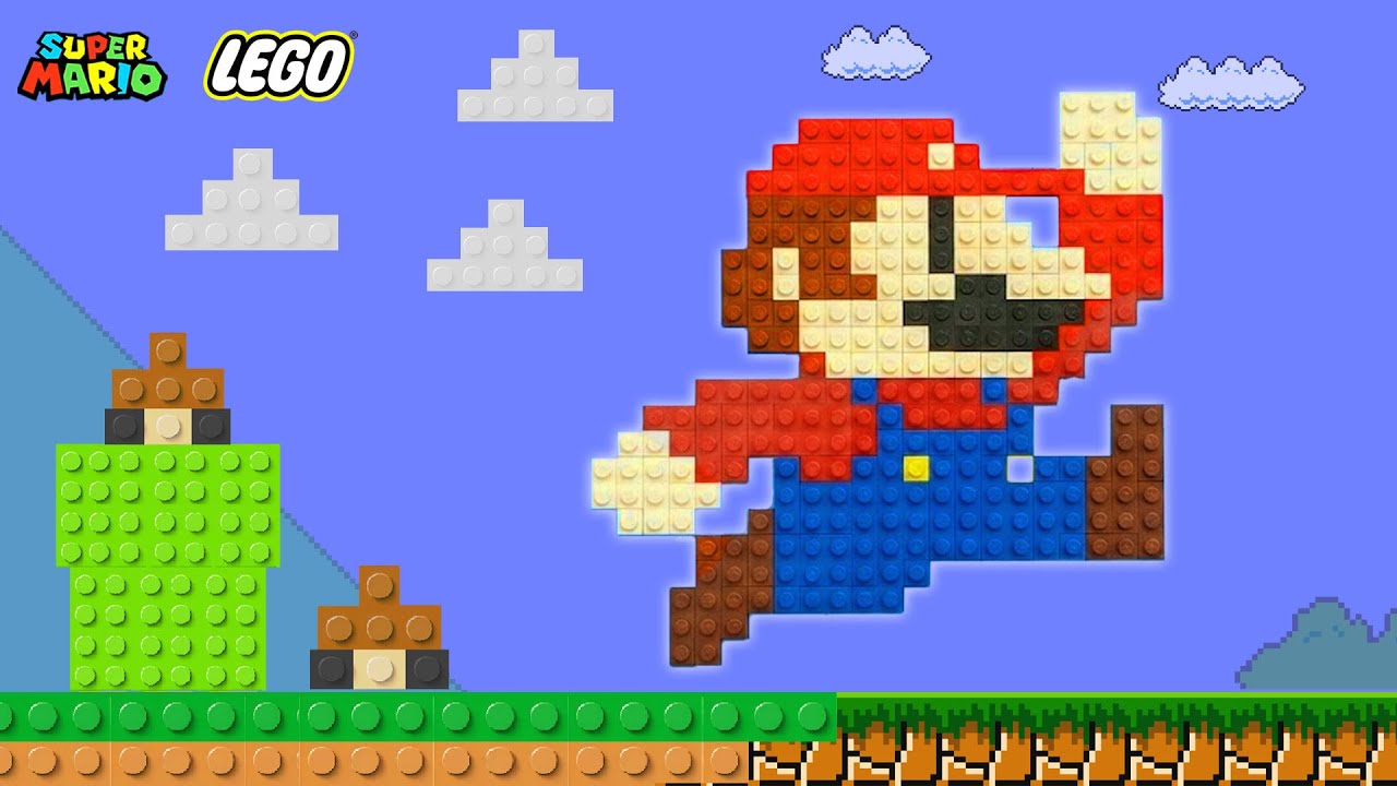 Super Mario Bros. When everything Mario touches turn to LEGO | POWER-UP MARIO