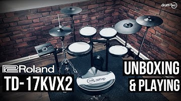 Roland TD-17 KVX2 electronic drums unboxing & playing by drum-tec