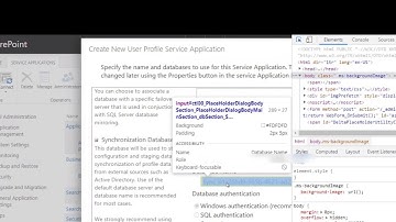 FIXED - Create User Profile Service - Sync database not editable
