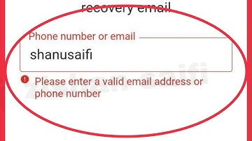 Google Account Find Recover email Fix Please enter a valid email address or phone number Problem
