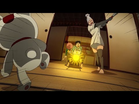 Okarun gets one of his balls back. Dandadan Episode 8
