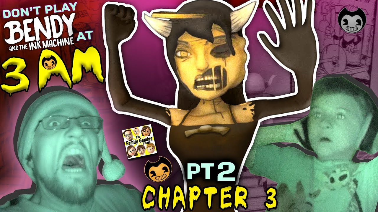 Don T Play Bendy The Ink Machine 3am Chapter 3 Alice Angel Is Scary Fgteev Haunted House Pt2 Youtube - bendy roblox fgteev