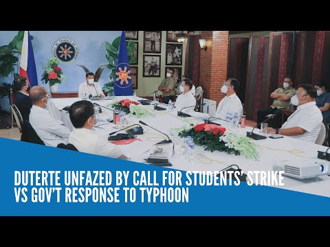 Duterte unfazed by call for students’ strike vs gov’t response to typhoon