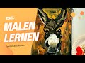 Wie malt man ein Esel mit Acrylfarbe Tutorials für Anfänger