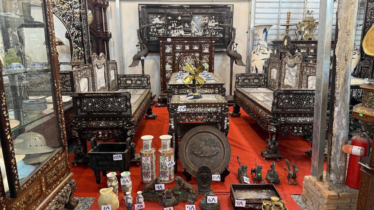 25/2/2026 Bộ trường kỷ xưa, tủ thờ nam bộ, Lư đồng #0707074844 