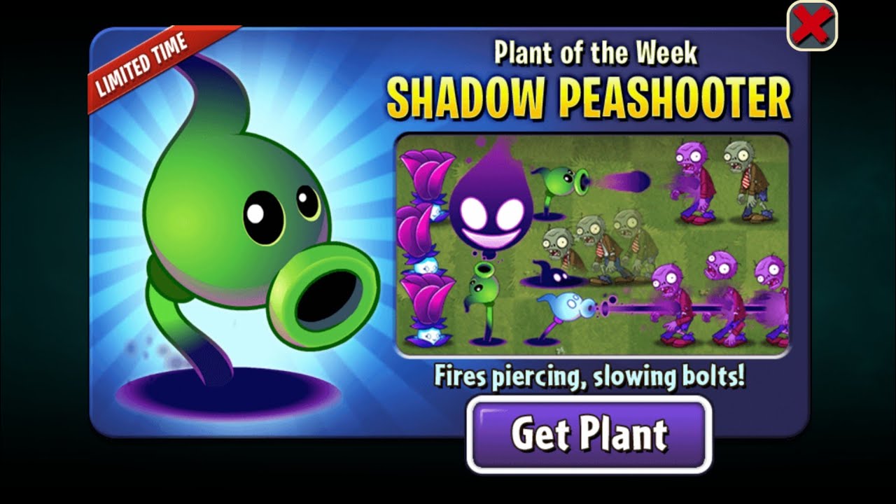 Shadow Peashooter Sprouts in Plants vs. Zombies 2