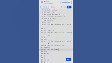 Print the Fibonacci Series in given range  c language