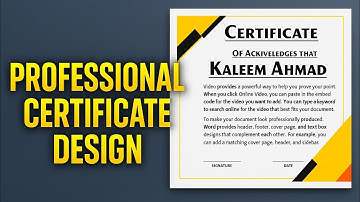Professional Certificate Design in MS Word | Easy & Stylish Certificate Making Tutorial #art#ram#ai 