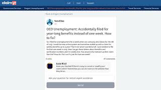 Oregon OED Unemployment How to Fix an Accidentally Extended Claim