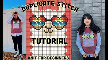 How To Do a Duplicate Stitch | Intarsia- Like Designs | Beginner Friendly Technique | Knit Llama |
