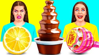 Chocolate Fountain Fondue Challenge | Funny Moments by 4Fun Challenge