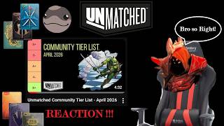 My REACTION to Montaj's "Unmatched Community Tier List - April 2026"