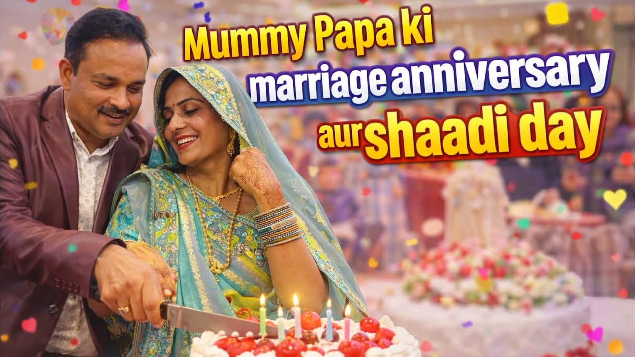 Mummy papa ki anniversary aur shadi day 🎂🍽️#trending #anniversary #recommended #vlog #subscribe 
