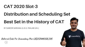 CAT 2020 || Slot # 3 || Scheduling And Distribution LR Set || Best Set in the History of CAT