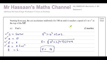 [9] AS/A2 (IAL) Mechanics 1 (M1)  Solomon I, Q7, Connected Particles, Inclined Planes