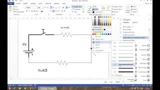 شرح رسم الدوائر الكهربية على برنامج visio