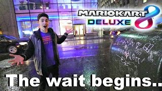 [DAY 1] I'M BACK AT THE NINTENDO NY STORE!! (Waiting for the launch of Mario Kart 8 Deluxe!)