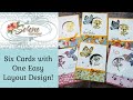 Six Cards with One Easy Layout | Touch of Ink Stamp Set