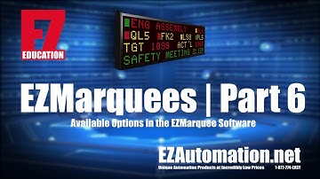 Available Options in the EZMarquee Software