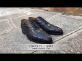 Video: Oxford shoe John Mendson 12082 black leather crocodile print finish