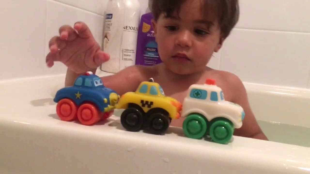 Playtime Bath Tub Fun With Bruin Mini City Cars Youtube