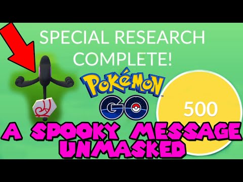 A SPOOKY MESSAGE UNMASKED SPECIAL RESEARCH in Pokemon Go Halloween Event 2020