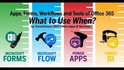 Apps, Forms, Workflows and Tools of Office 365: What to Use When?