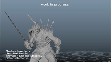 Hell knight Quake main menu animation (work process)