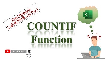 Excel Malayalam Tutorials - COUNTIF Functions
