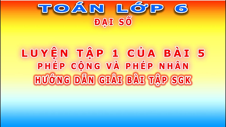 Toán lớp 6 bài 5 luyện tập 1 năm 2024