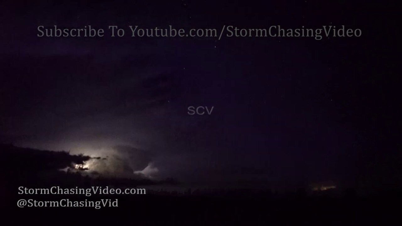 Supercell Lightning and Stars, Palisade, NE - 5/27/2019
