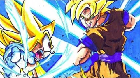 Dragon ball super and Sonic the hedgehog AMV falling inside the black