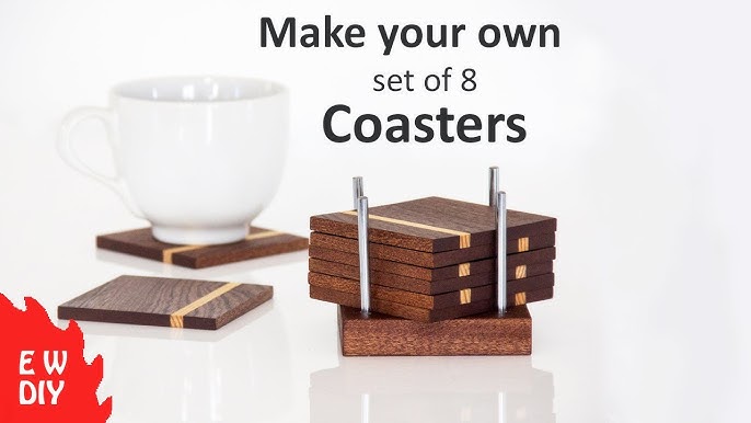 DIY Geometric Wood Coasters - DIY Huntress