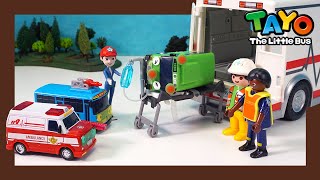 Тайо Супер Храбрые автомобили l Спасательная команда пожарных машин l Автобусу нужна скорая помощь! видео