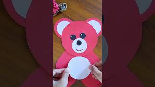 Cute and Easy Paper Teddy Bear #papercrafts #shorts #youtubepartner @PriyaumaCrafts screenshot 1