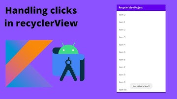 How to handle clicks in recyclerView items in Android studio | Kotlin |