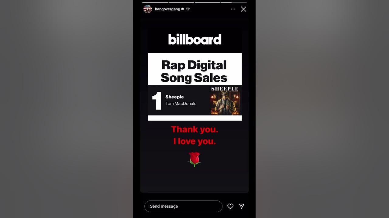 Tom MacDonald “Sheeple” Billboard Chart YouTube