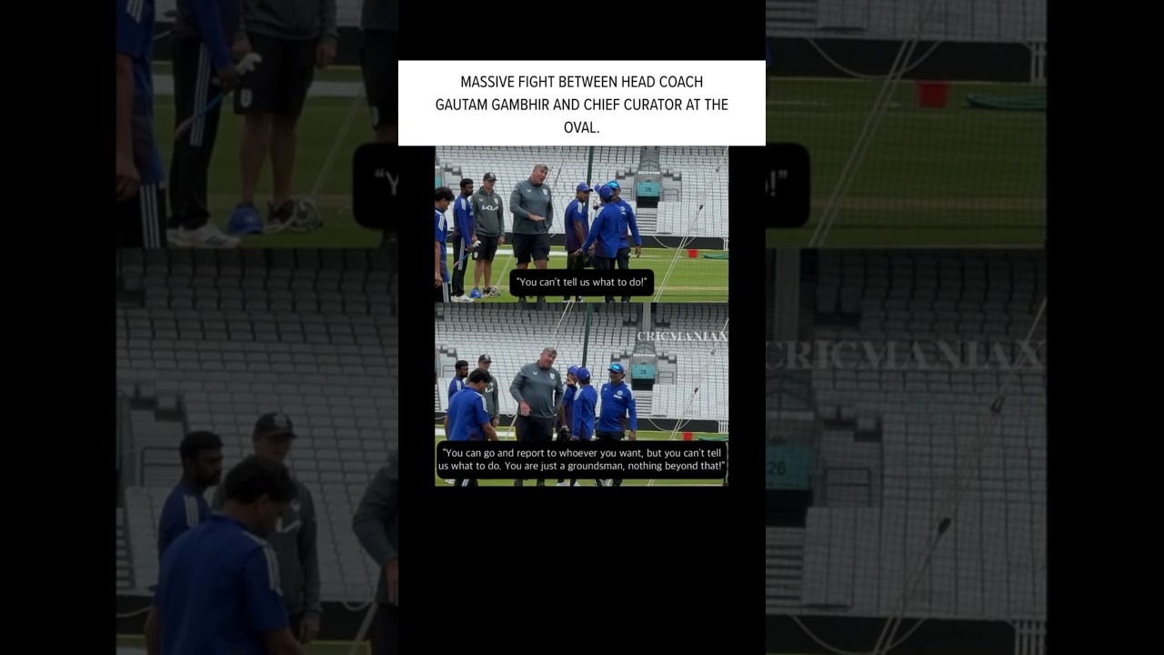 Heated Argument between Coach and  Pitch curator 🥶