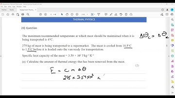 Thermal physics Question 20 A2 Physics Unit 5 Lecture 1 part k