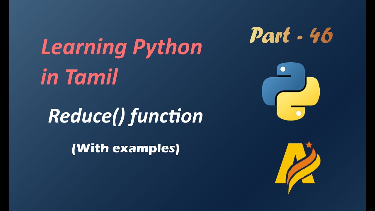 Learning Python in Tamil | Part-46 |Reduce() function with examples ...