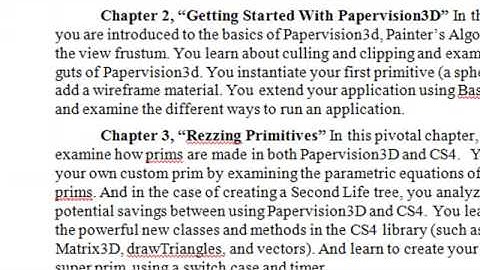 Papervision3D Book Overview